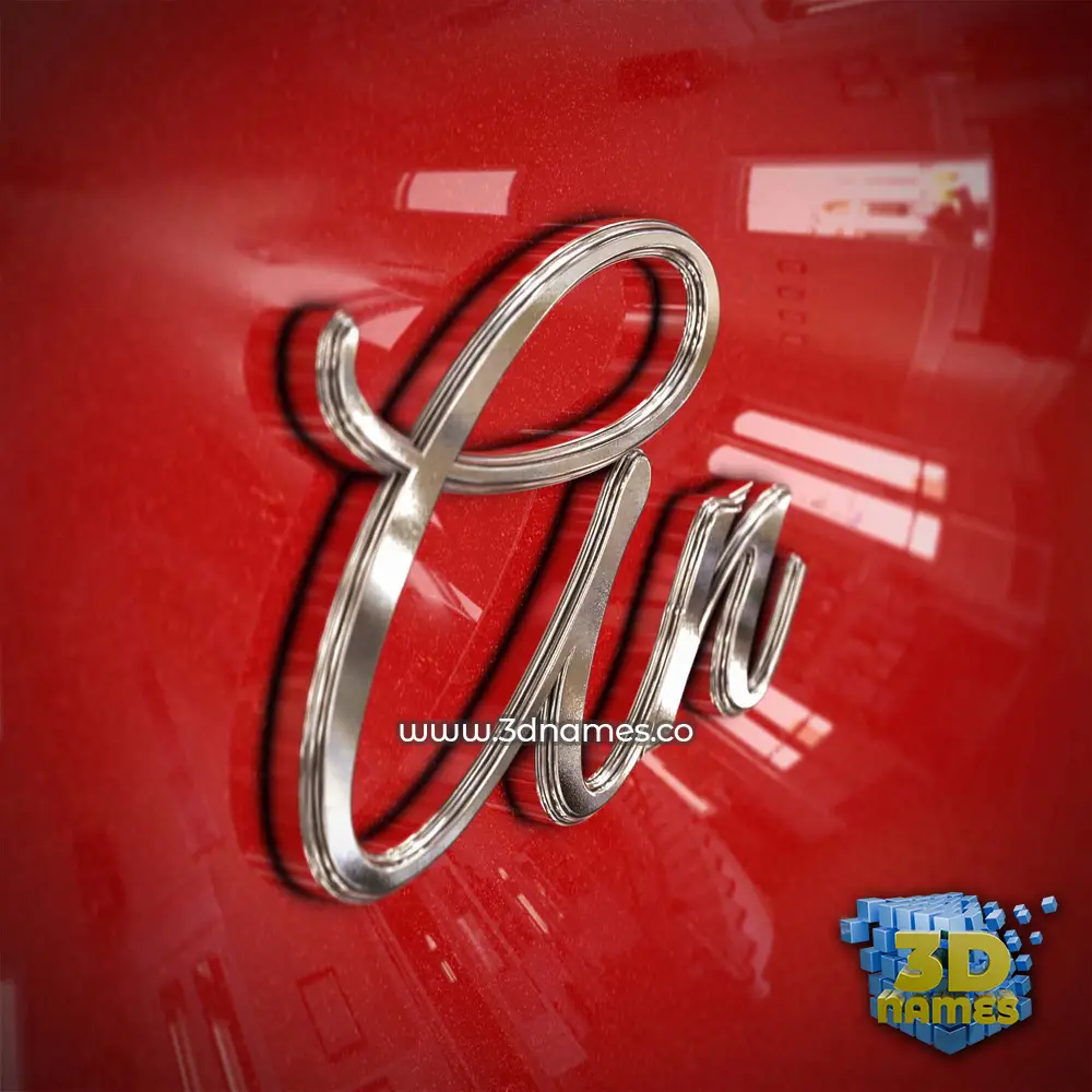 an in Car Paint style - 3D name wallpaper