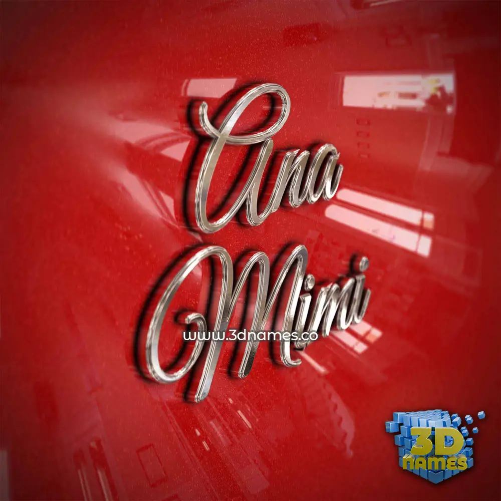 ana mimi in Car Paint style - 3D name wallpaper