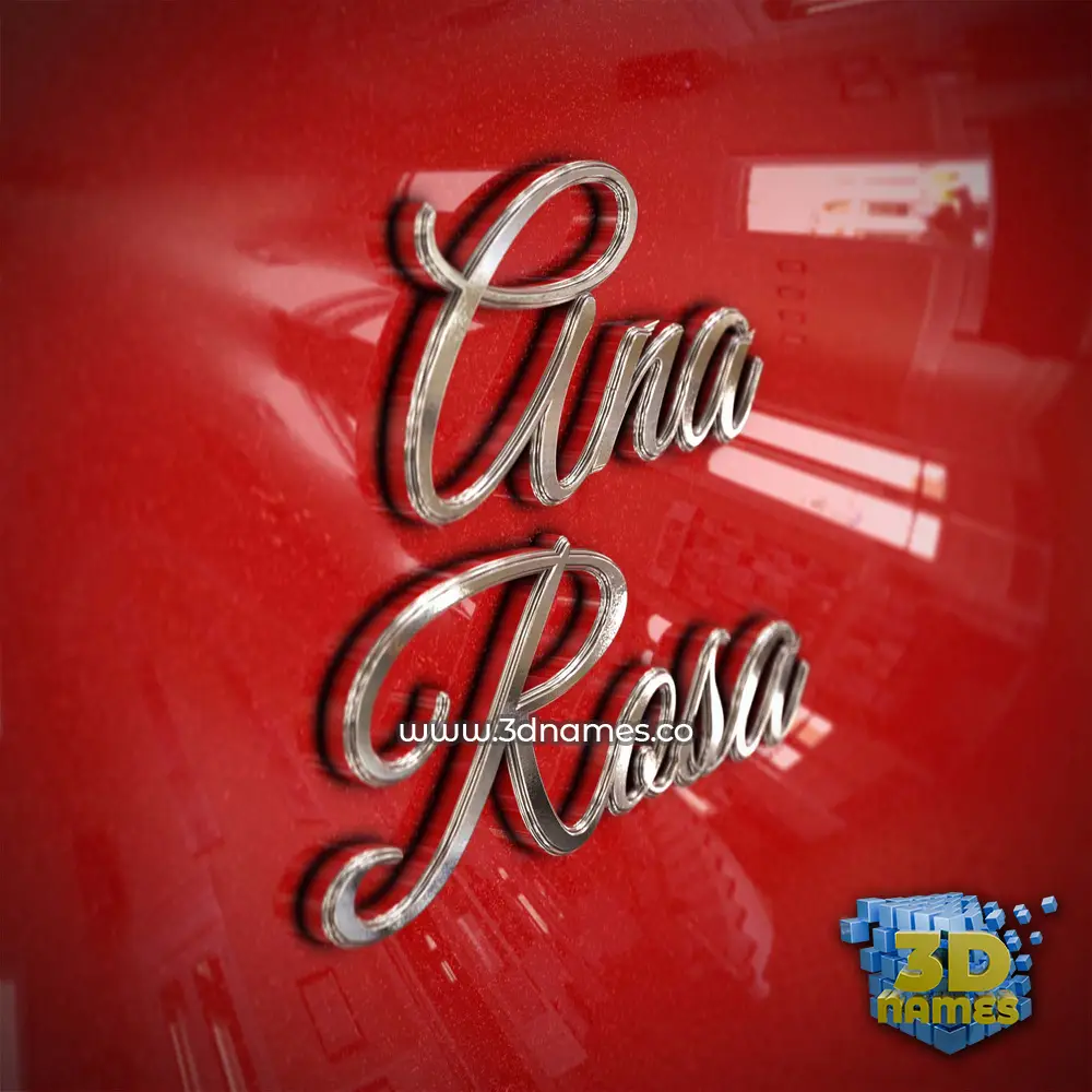 ana rosa in Car Paint style - 3D name wallpaper