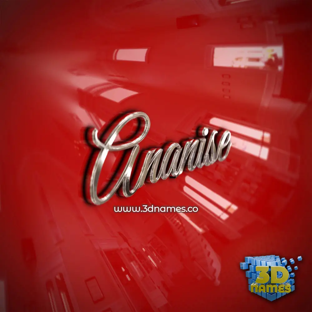 ananise in Car Paint style - 3D name wallpaper