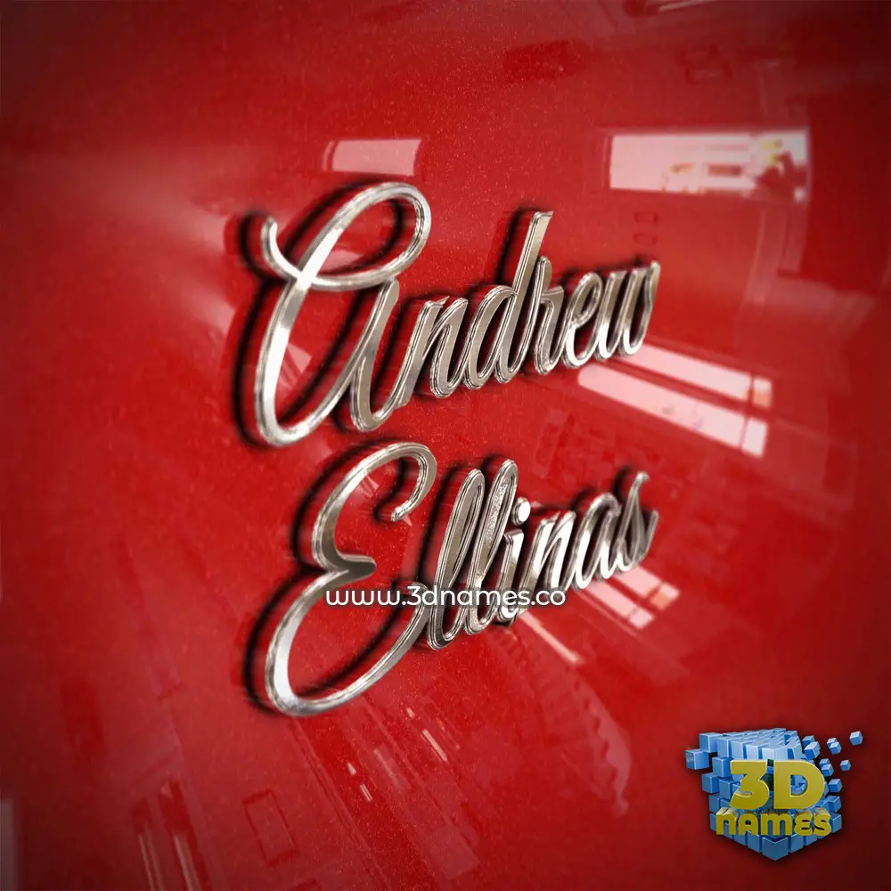 andrew ellinas in Car Paint style - 3D name wallpaper