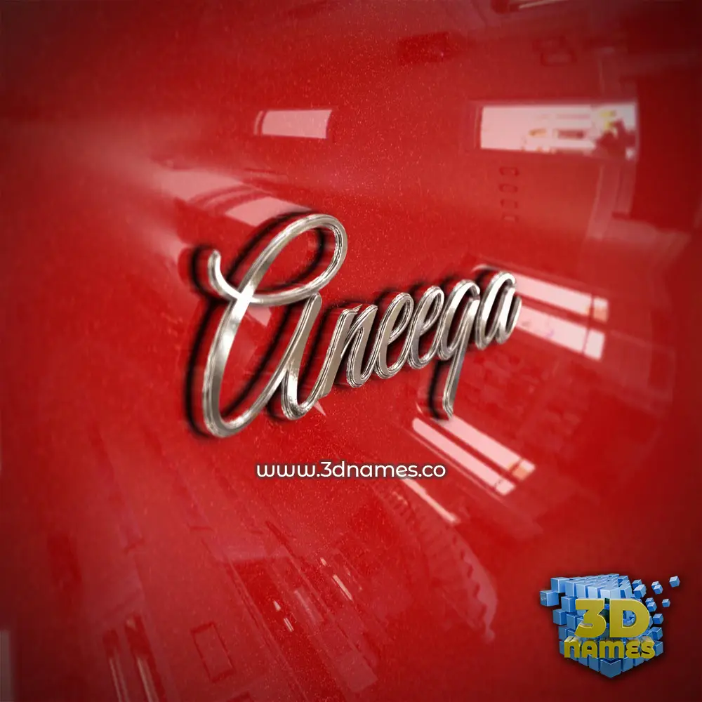 aneeqa in Car Paint style - 3D name wallpaper