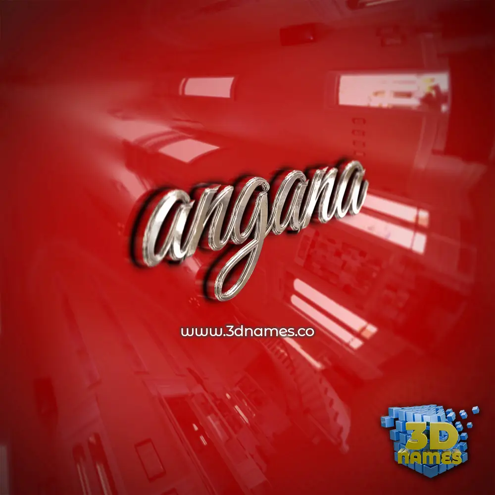 angana in Car Paint style - 3D name wallpaper