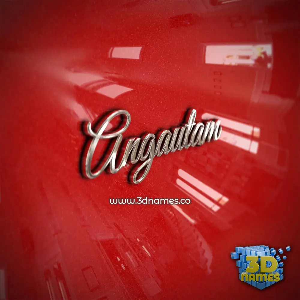 angautam in Car Paint style - 3D name wallpaper