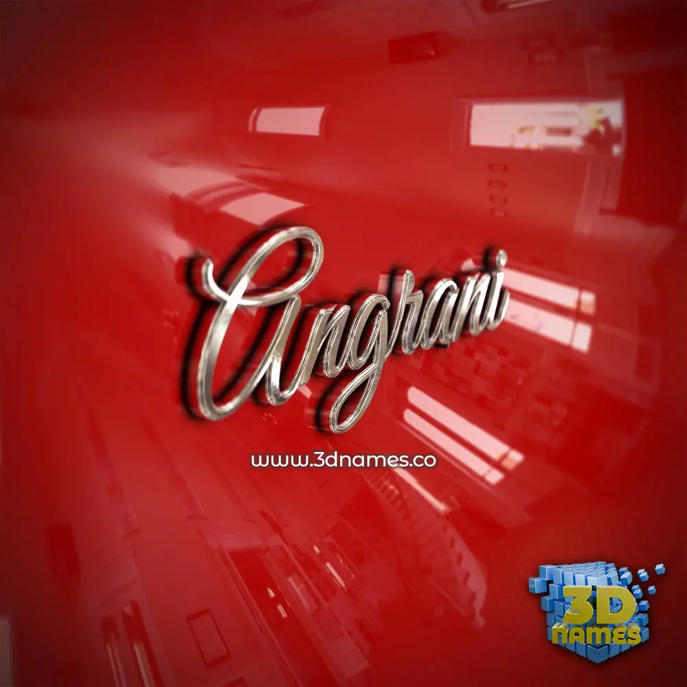 angrani in Car Paint style - 3D name wallpaper