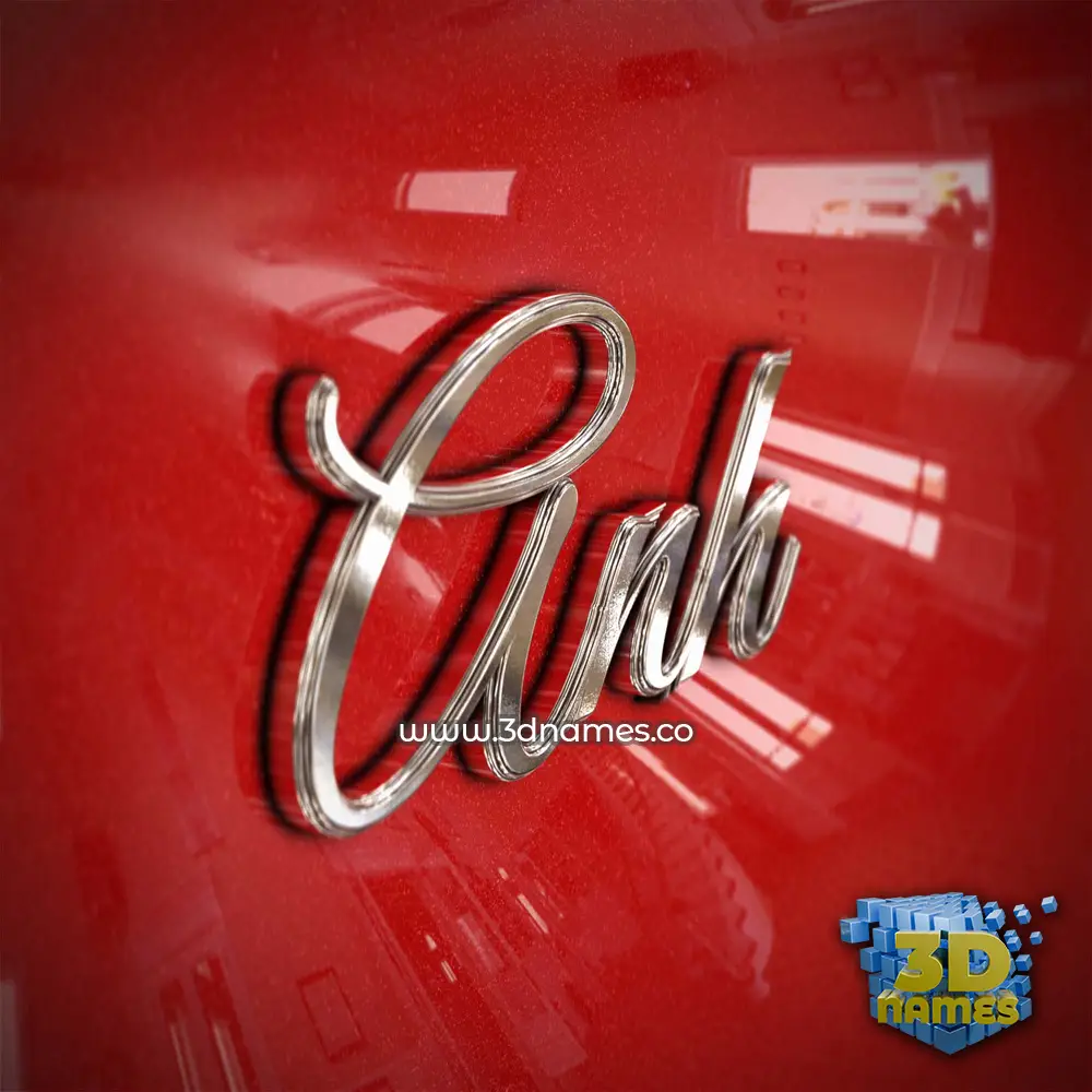 anh in Car Paint style - 3D name wallpaper