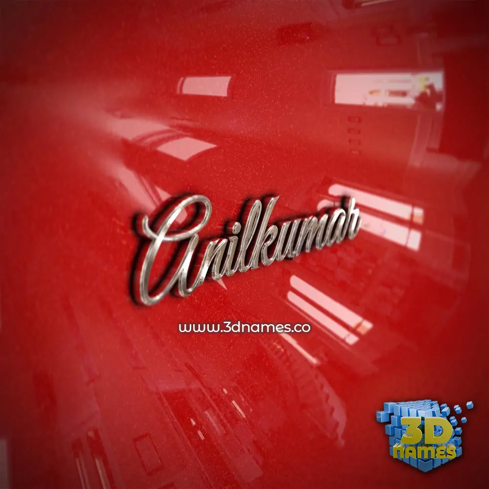anilkumar in Car Paint style - 3D name wallpaper