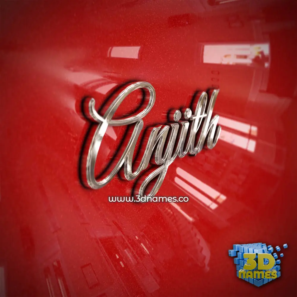 anjith in Car Paint style - 3D name wallpaper