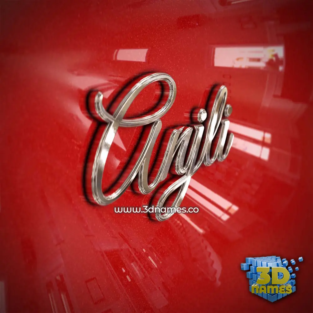 anjli in Car Paint style - 3D name wallpaper