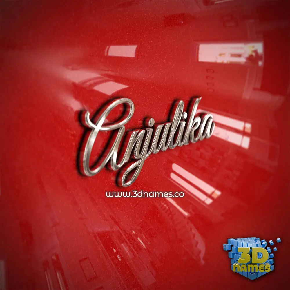 anjulika in Car Paint style - 3D name wallpaper