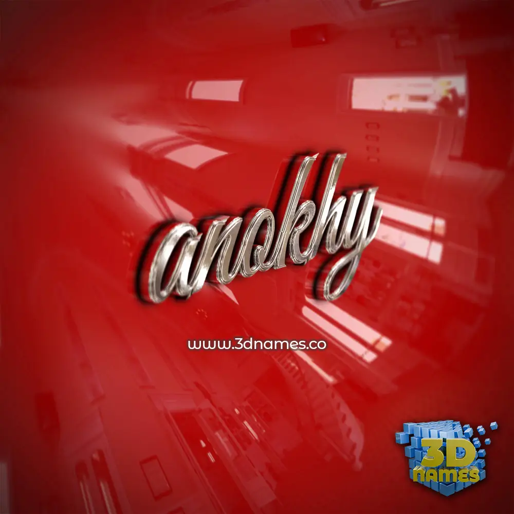 anokhy in Car Paint style - 3D name wallpaper