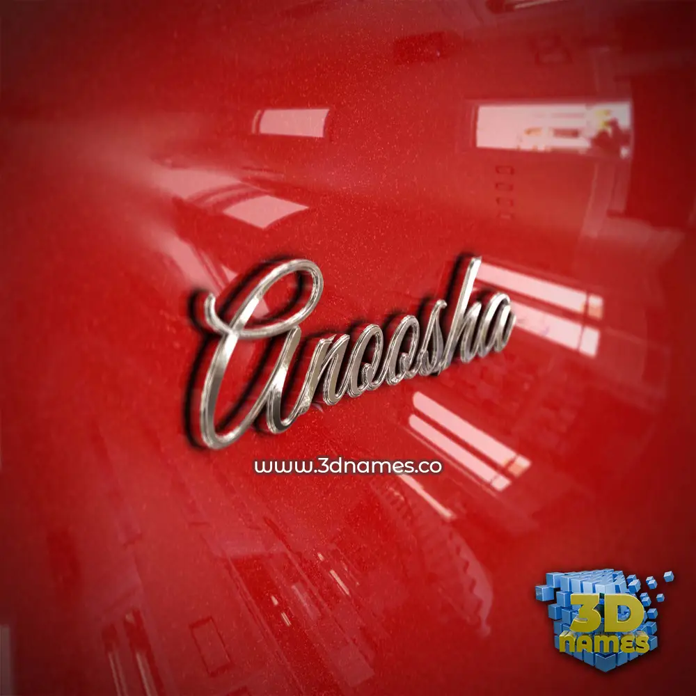 anoosha in Car Paint style - 3D name wallpaper
