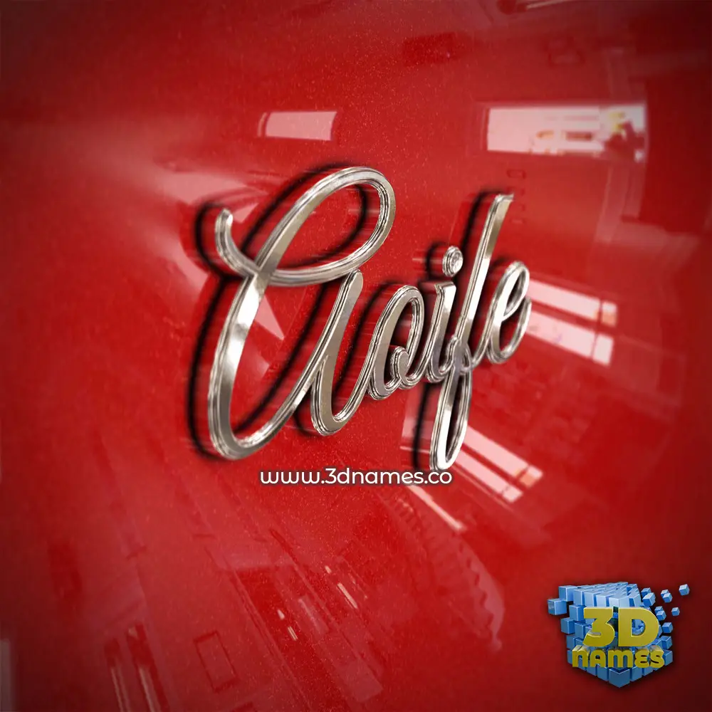 aoife in Car Paint style - 3D name wallpaper