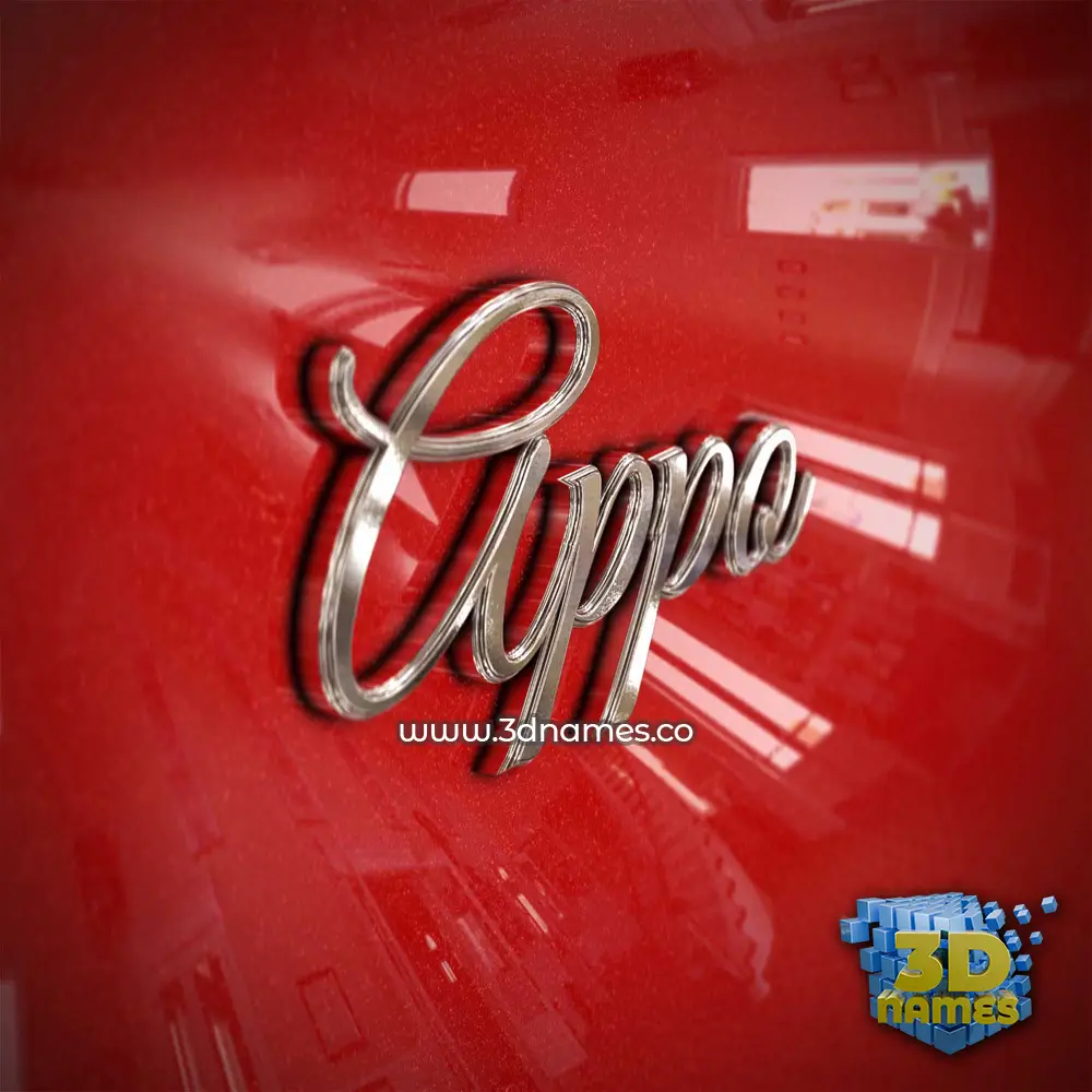 appo in Car Paint style - 3D name wallpaper