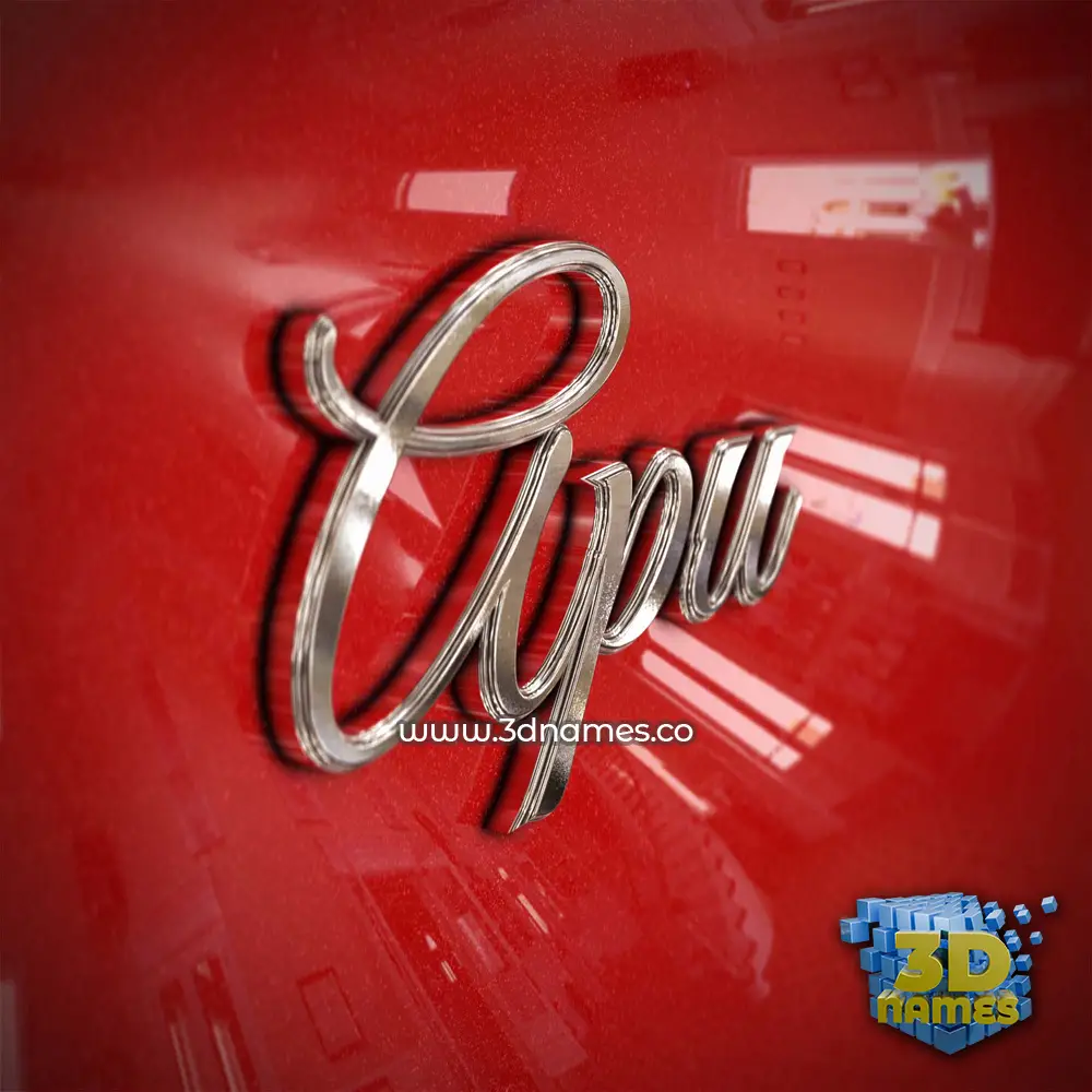 apu in Car Paint style - 3D name wallpaper