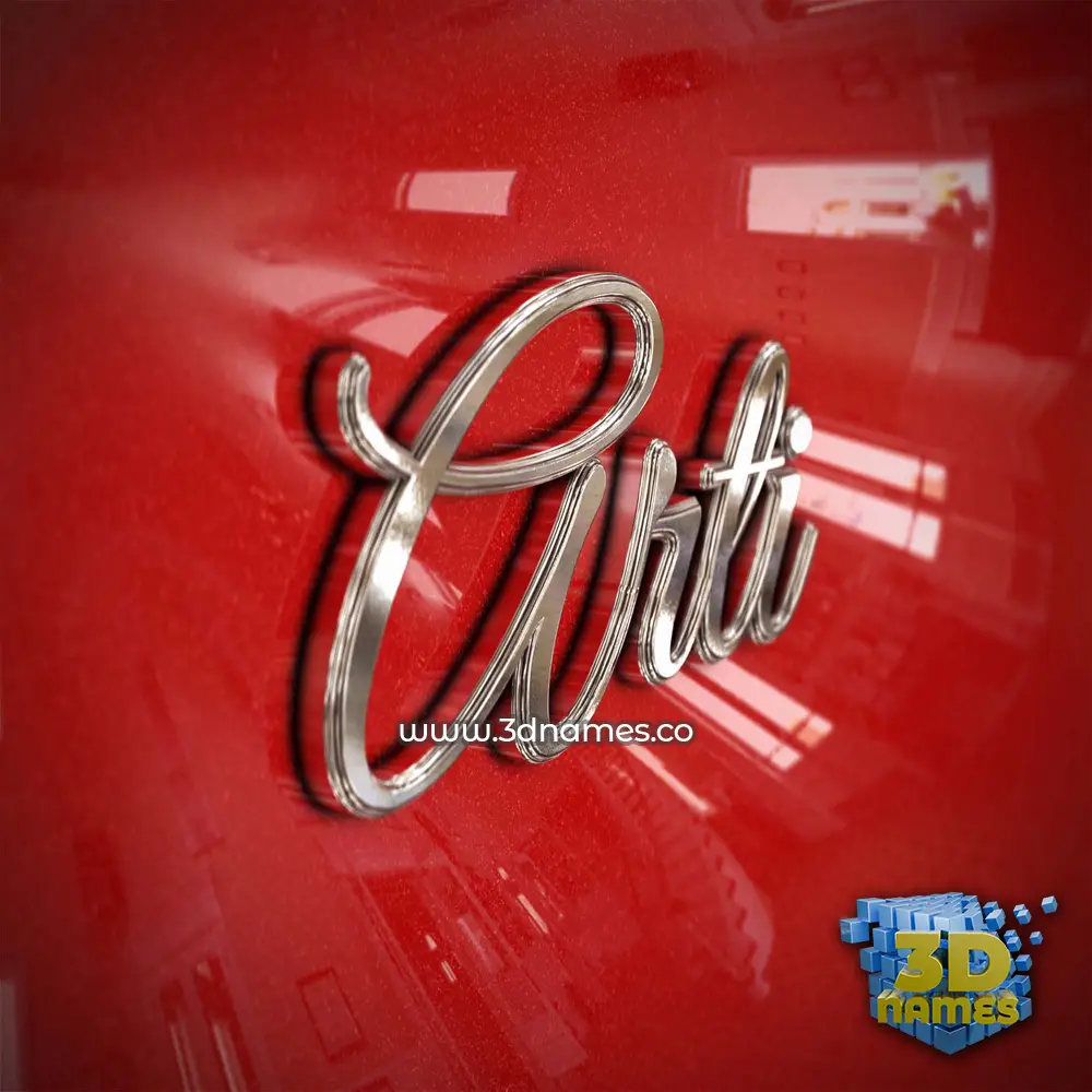 arti in Car Paint style - 3D name wallpaper