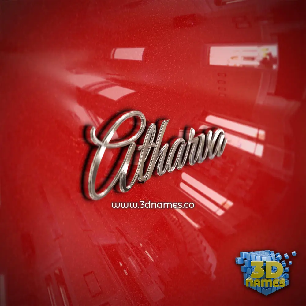 atharva in Car Paint style - 3D name wallpaper