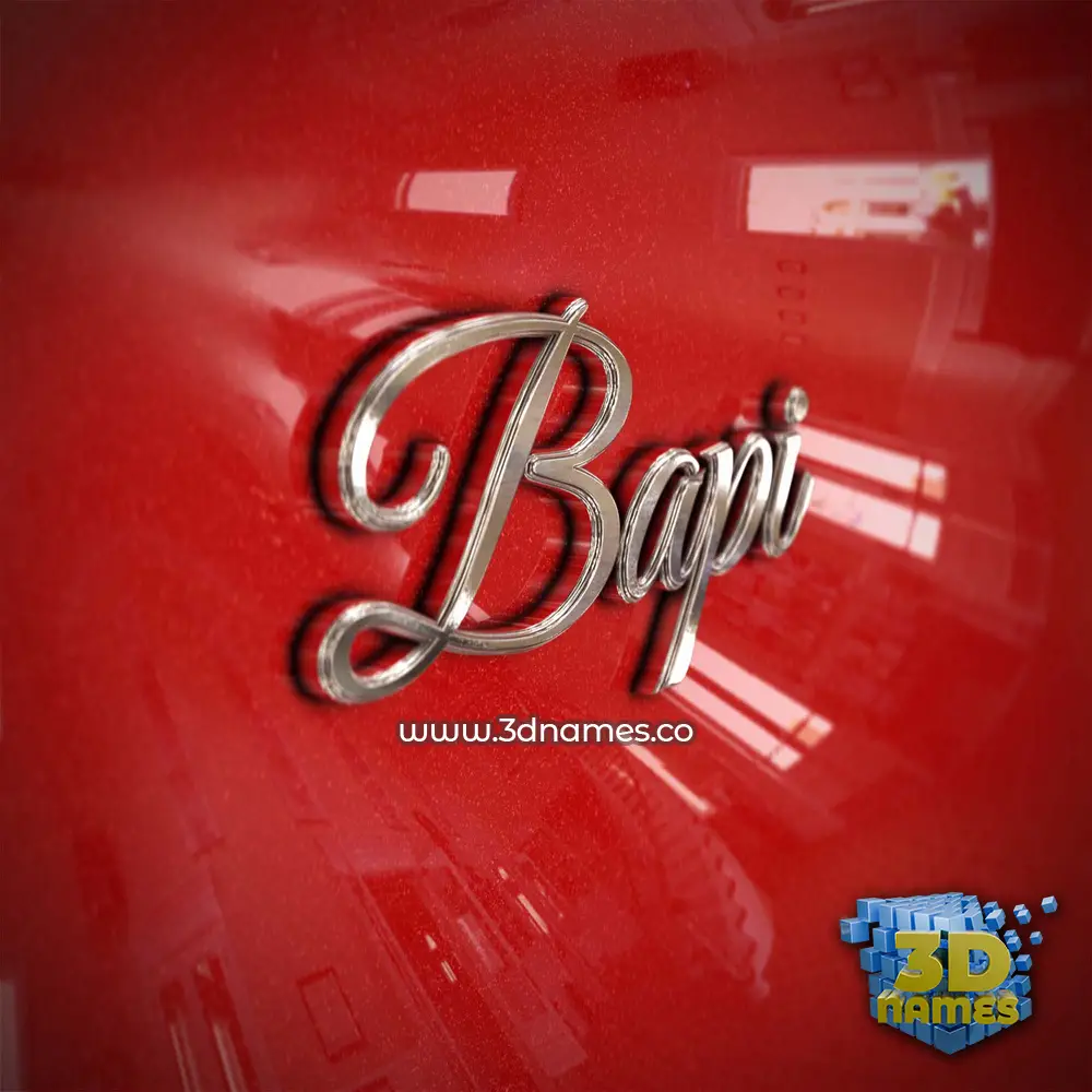 bapi in Car Paint style - 3D name wallpaper
