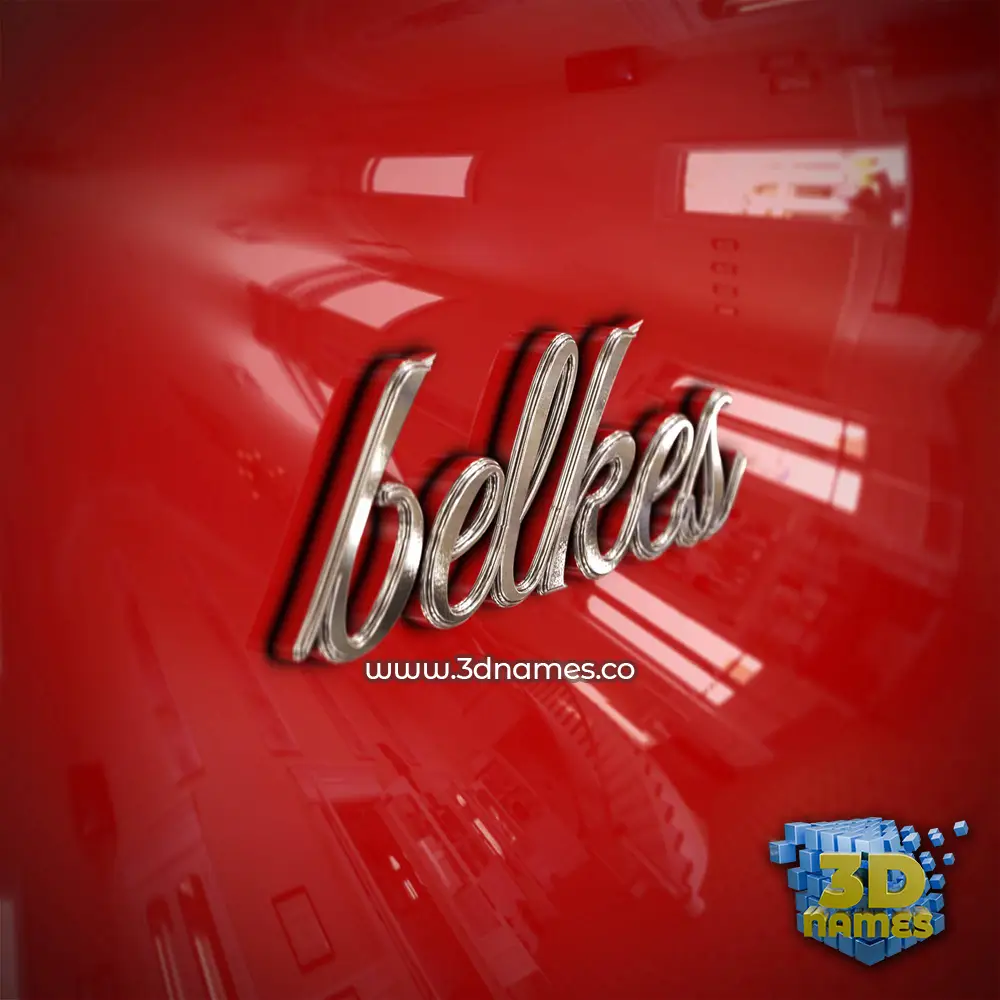 belkes in Car Paint style - 3D name wallpaper