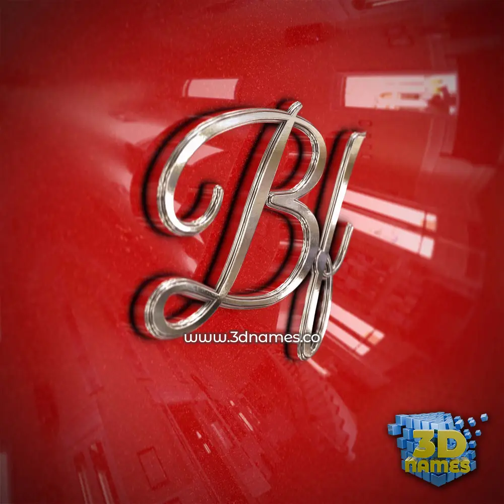 bf in Car Paint style - 3D name wallpaper