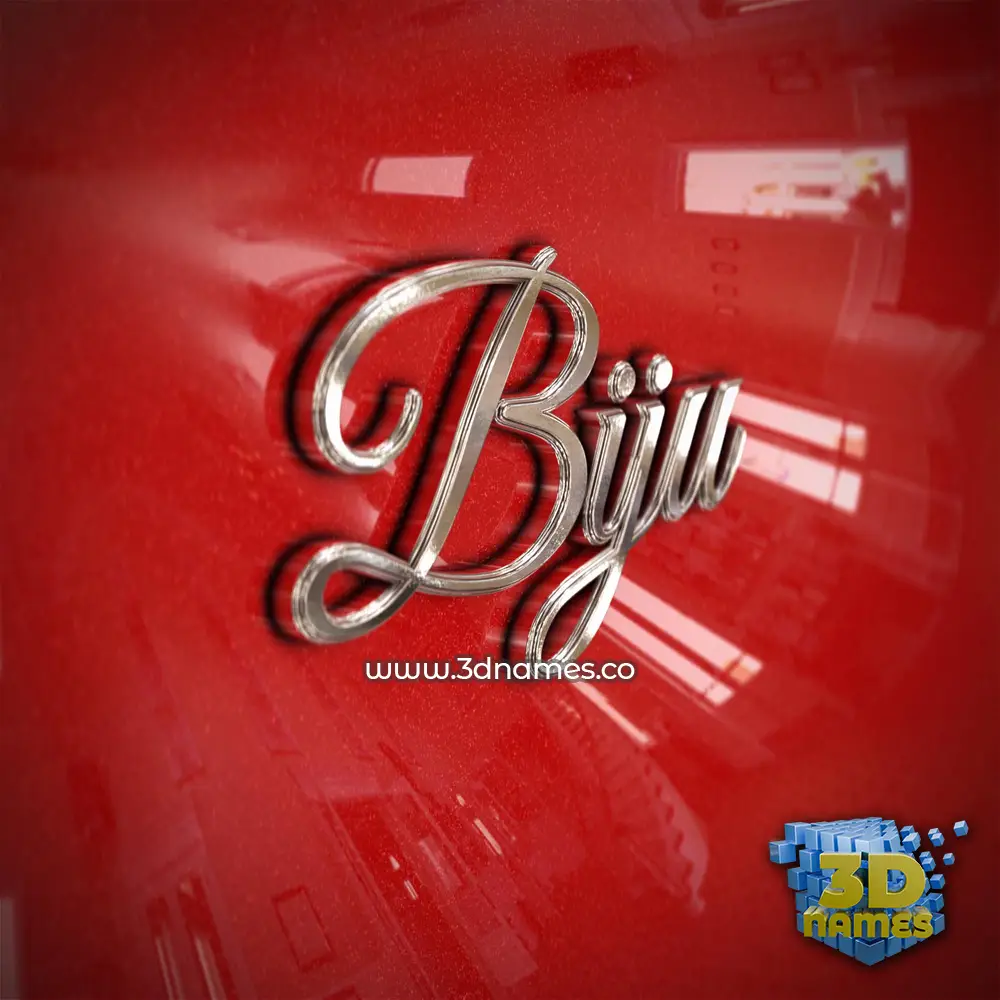biju in Car Paint style - 3D name wallpaper