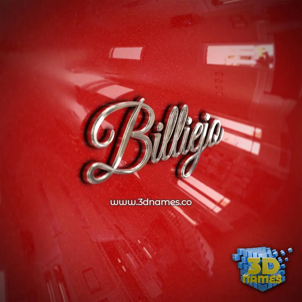 billiejo in Car Paint style - 3D name wallpaper