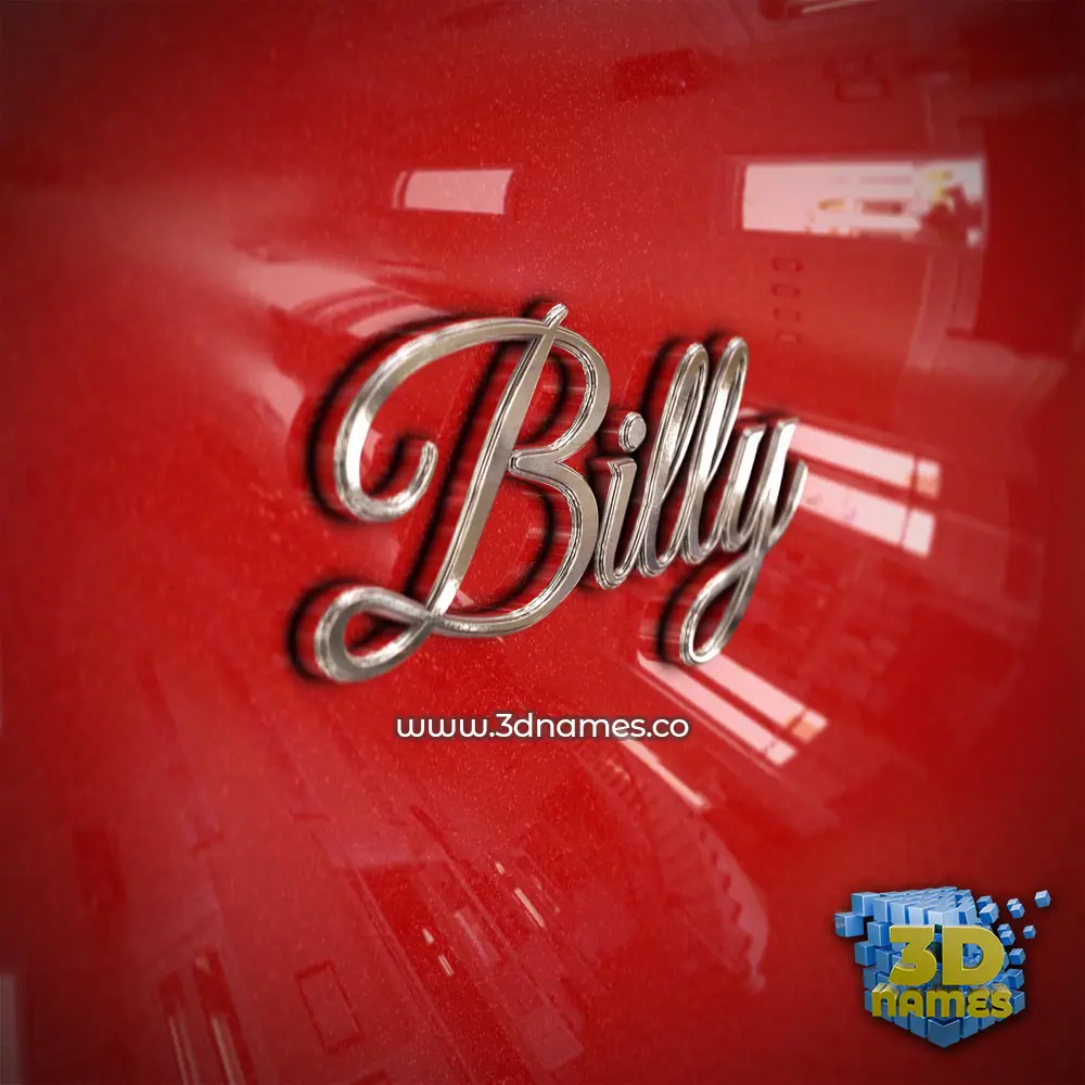 billy in Car Paint style - 3D name wallpaper