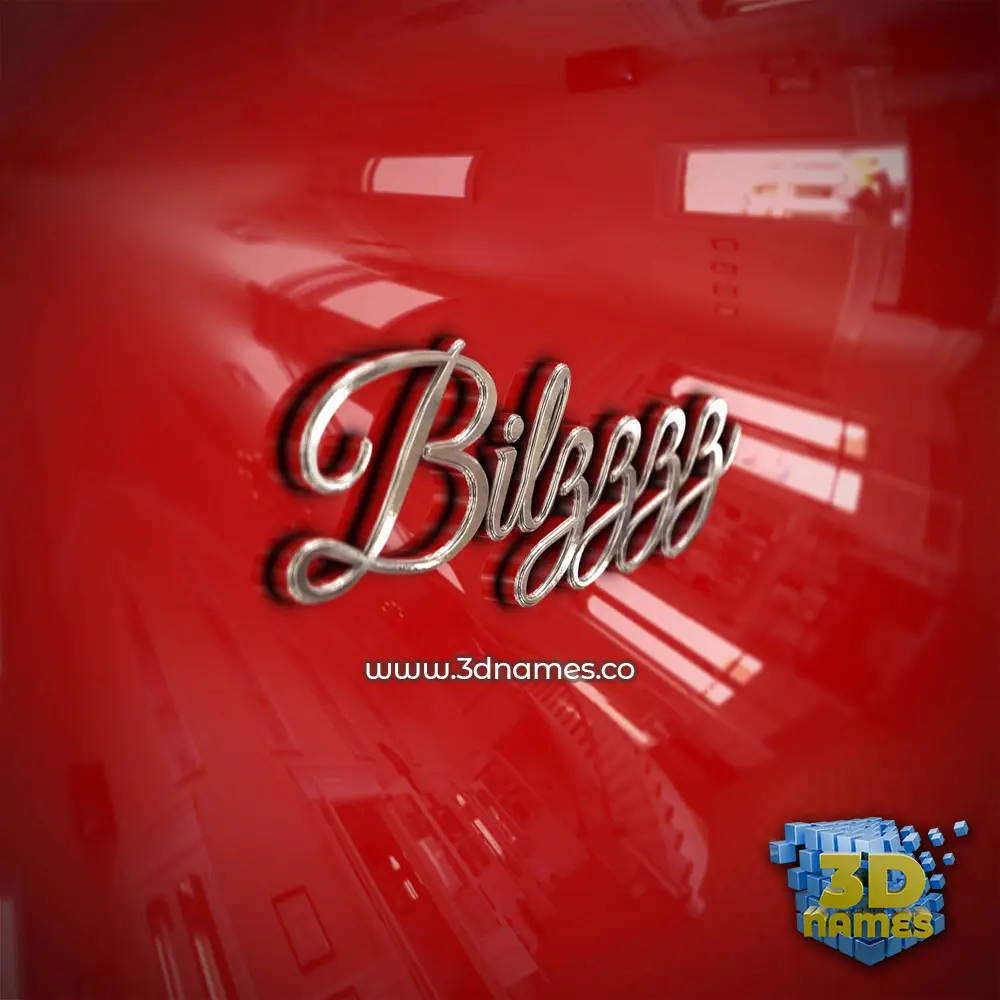 bilzzzz in Car Paint style - 3D name wallpaper