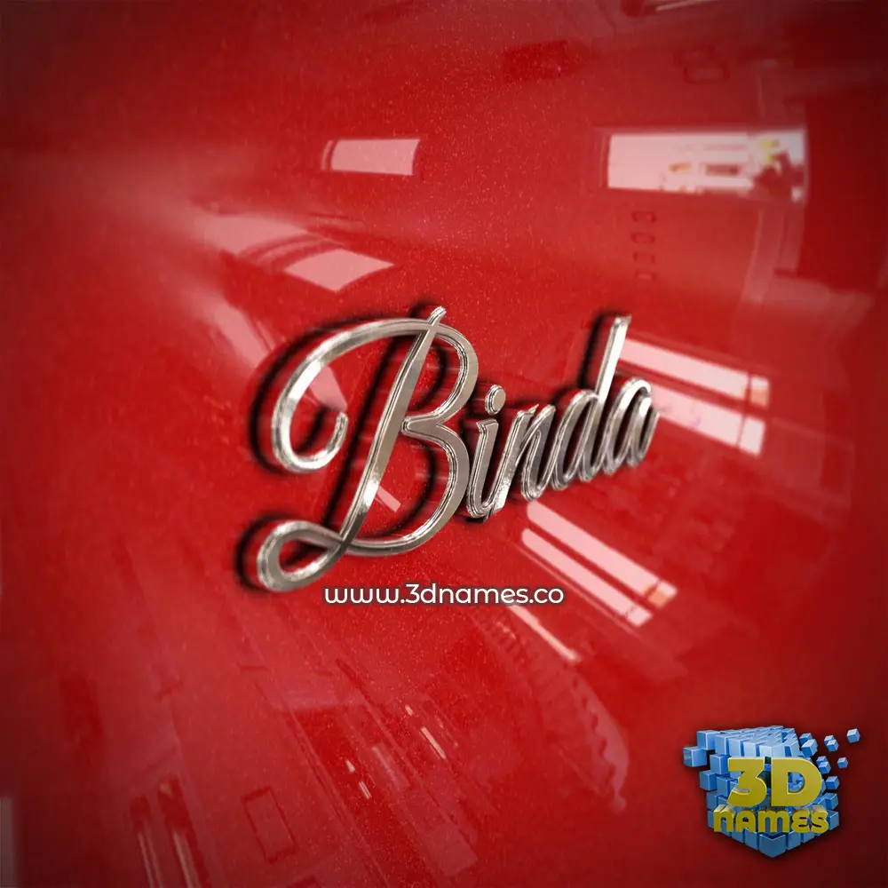 binda in Car Paint style - 3D name wallpaper