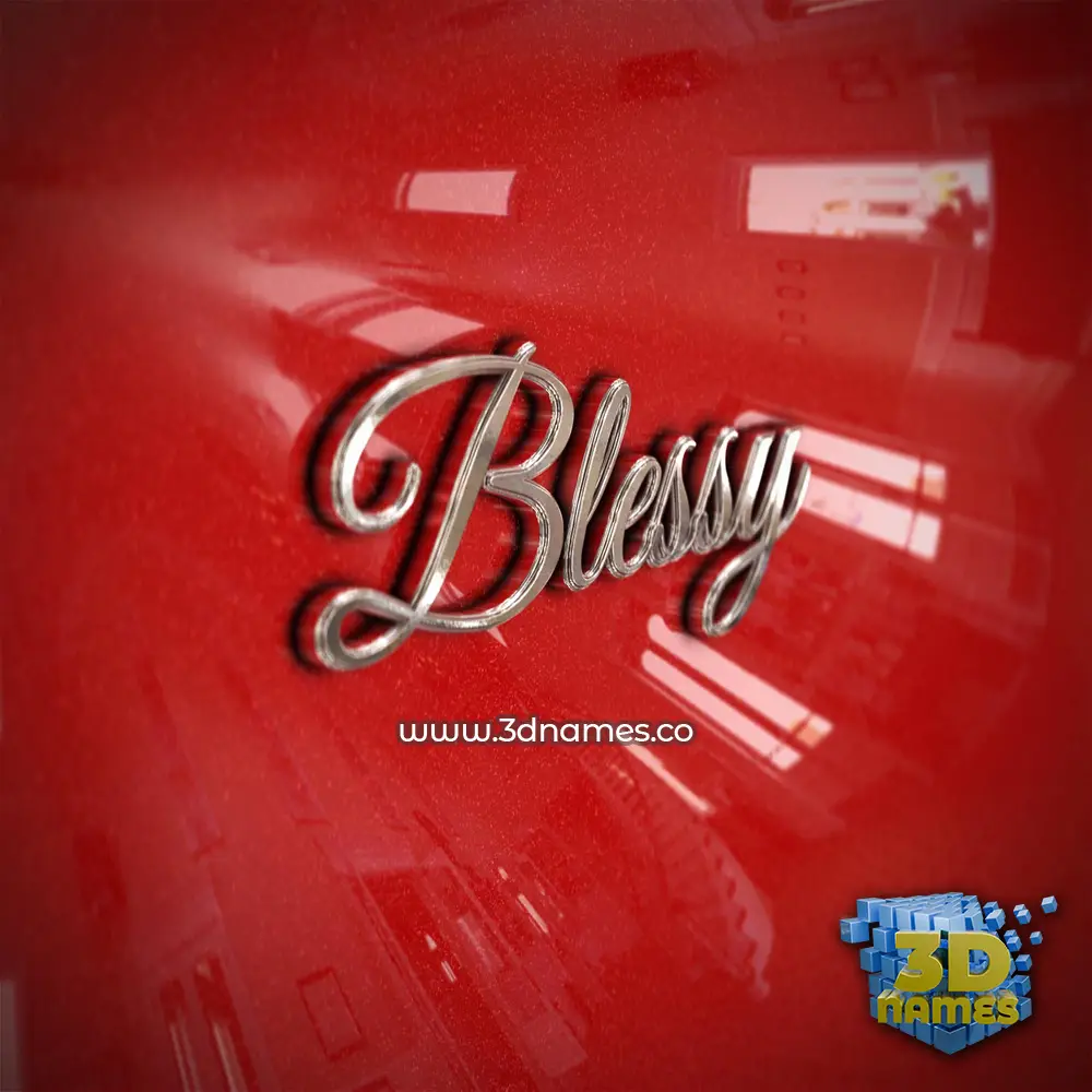 blessy in Car Paint style - 3D name wallpaper