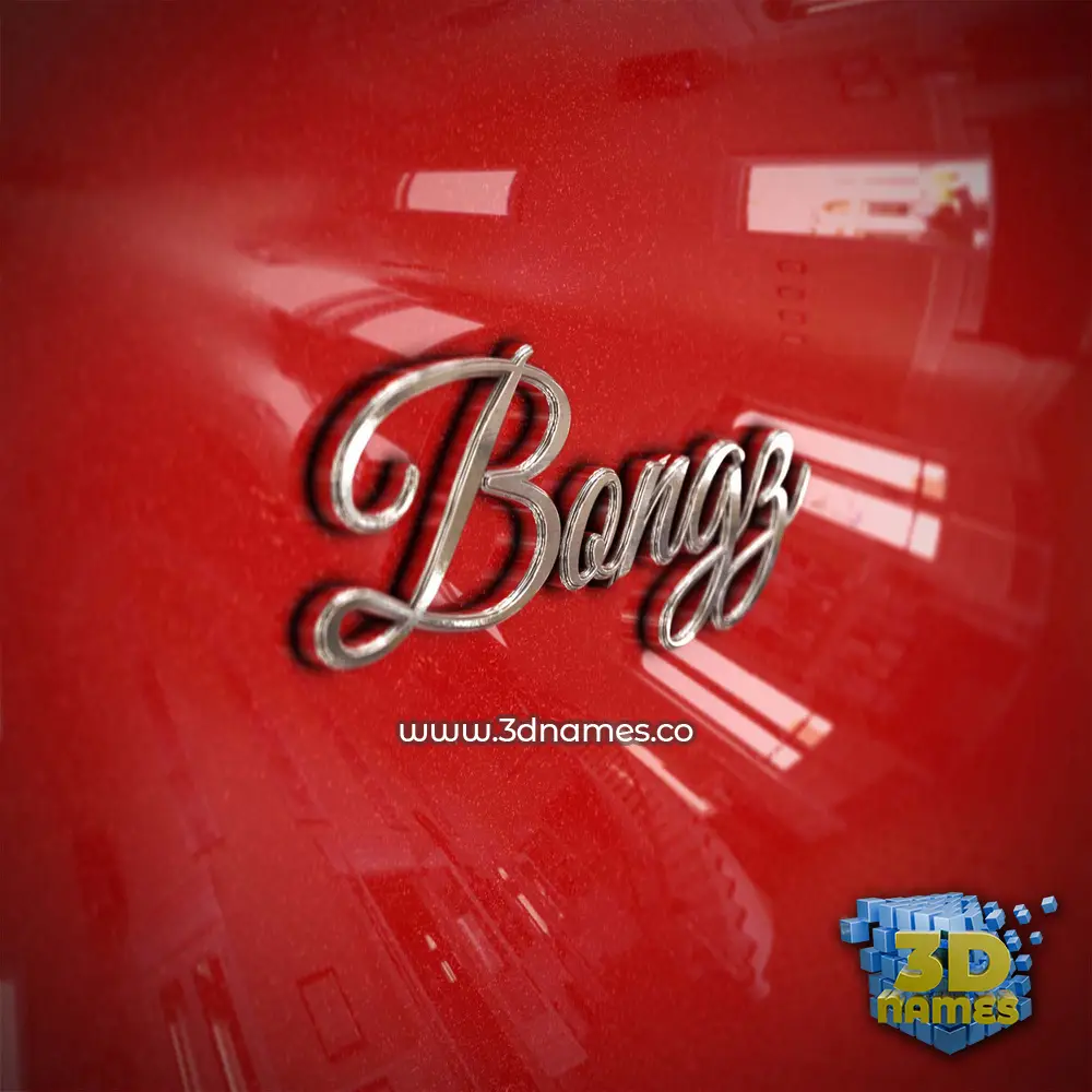 bongz in Car Paint style - 3D name wallpaper