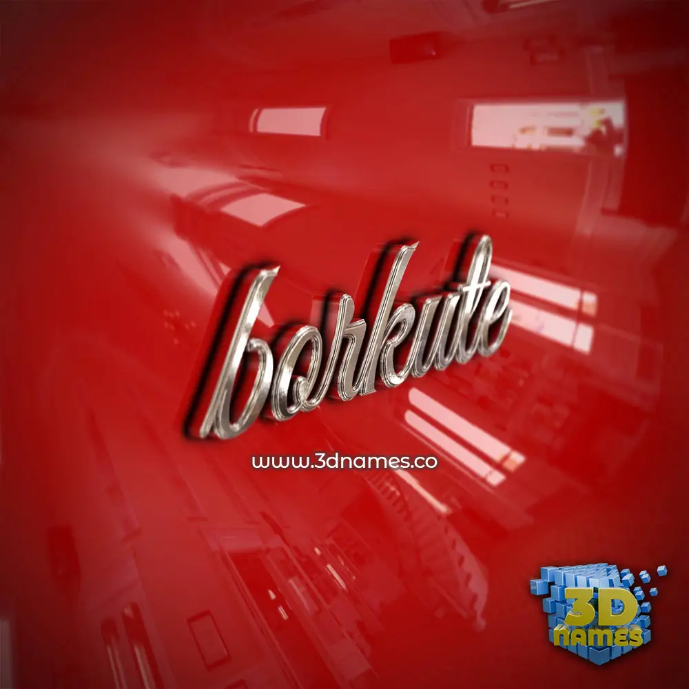 borkute in Car Paint style - 3D name wallpaper