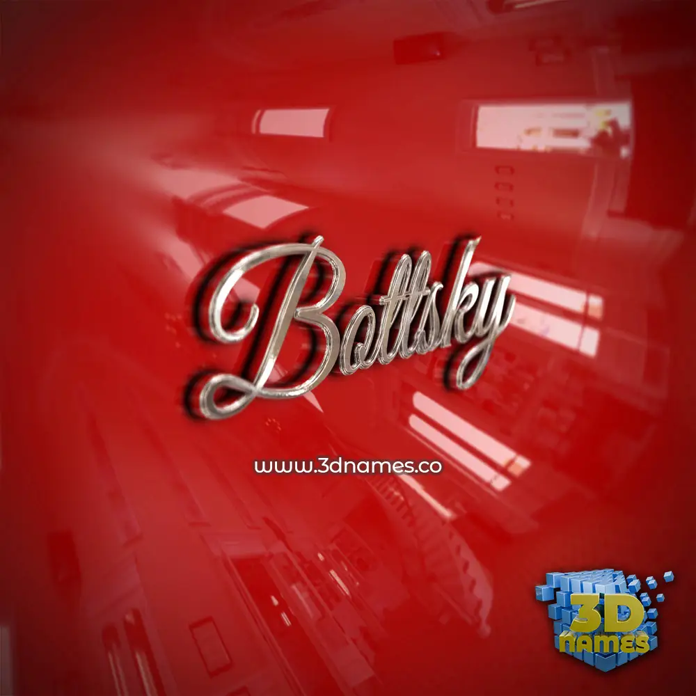 bottsky in Car Paint style - 3D name wallpaper