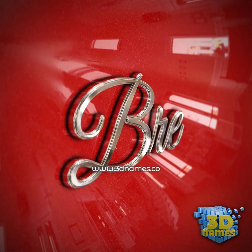 bre in Car Paint style - 3D name wallpaper