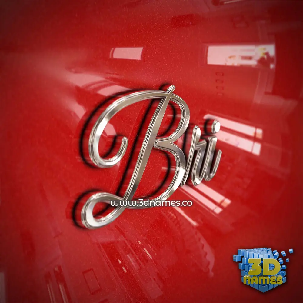 bri in Car Paint style - 3D name wallpaper