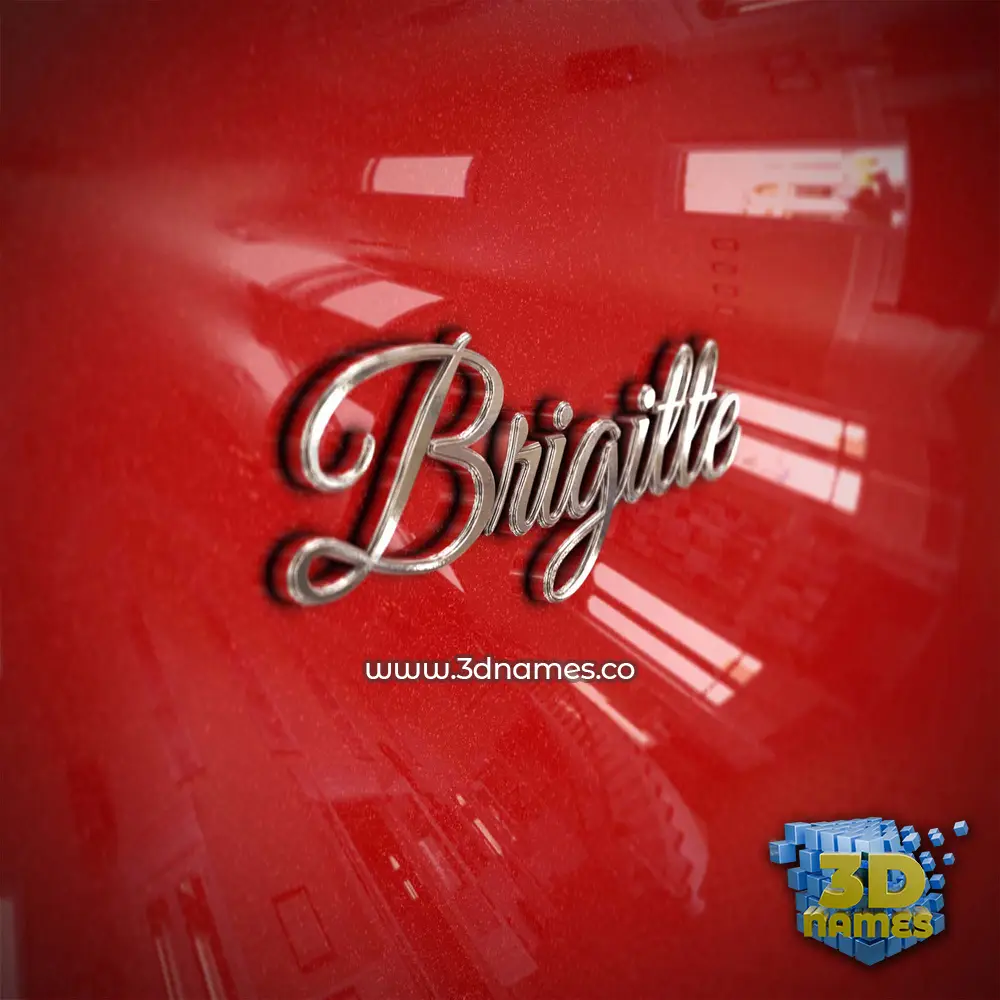 brigitte in Car Paint style - 3D name wallpaper