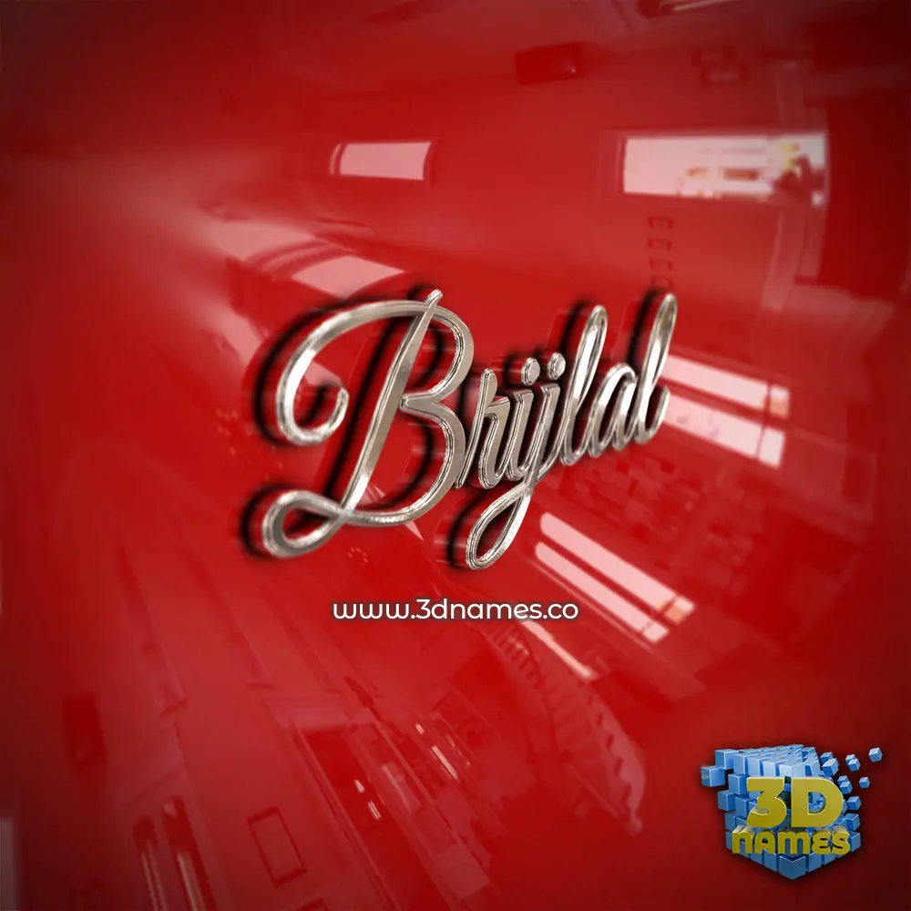 brijlal in Car Paint style - 3D name wallpaper