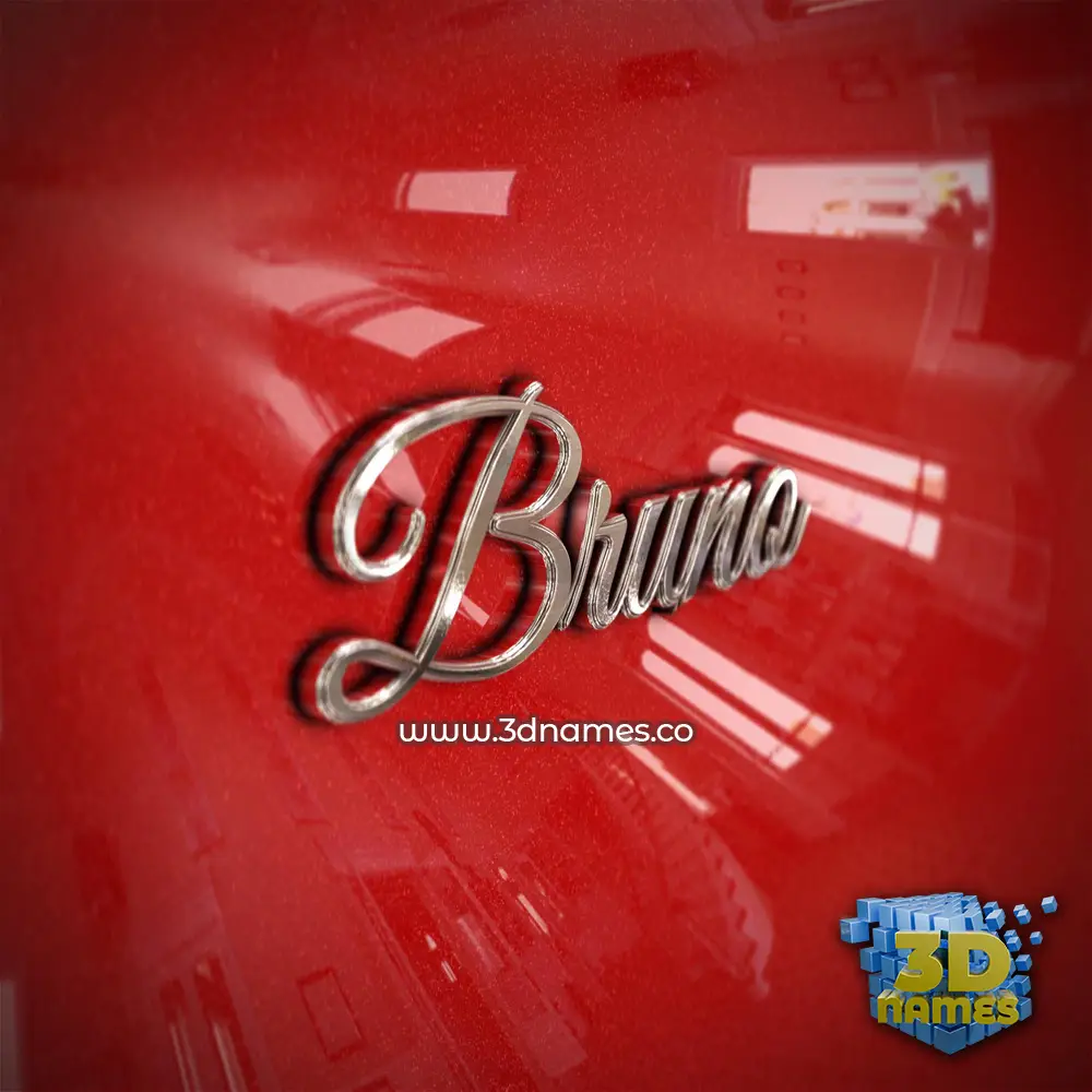 bruno in Car Paint style - 3D name wallpaper
