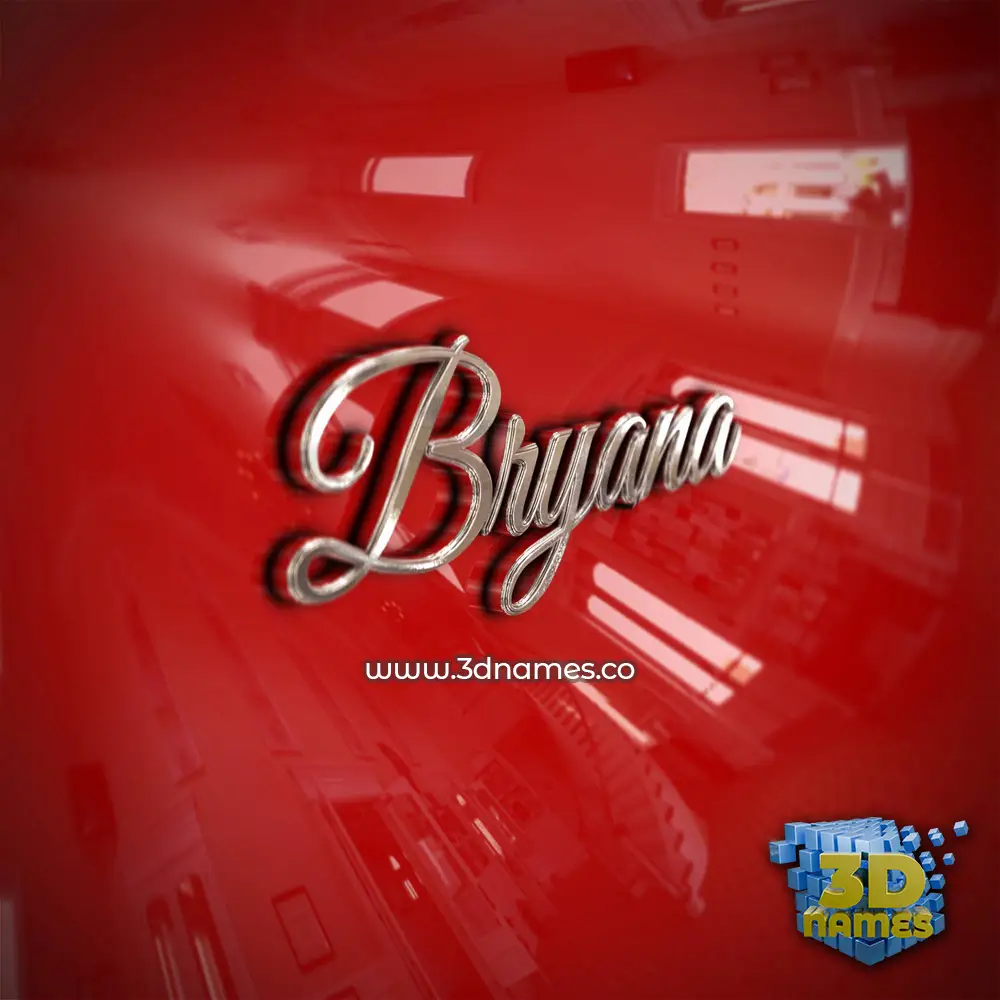 bryana in Car Paint style - 3D name wallpaper