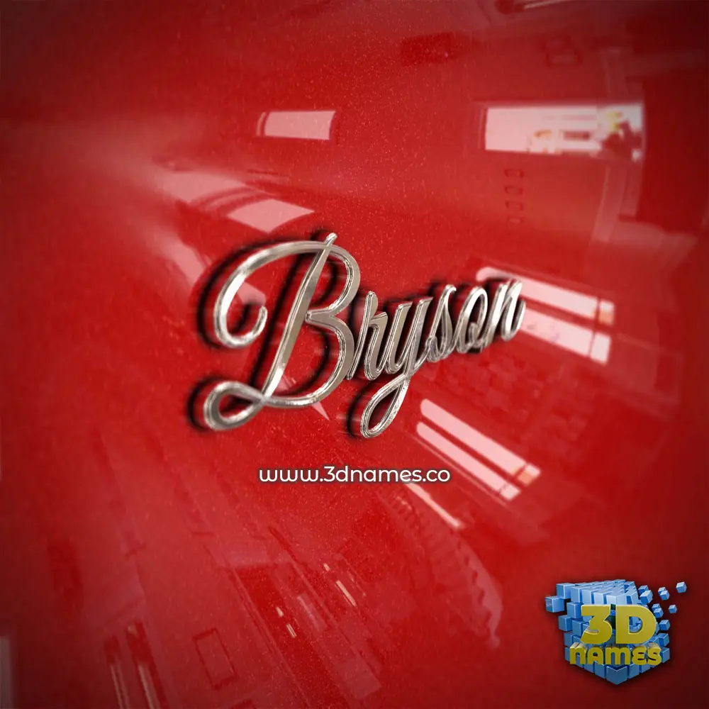 bryson in Car Paint style - 3D name wallpaper