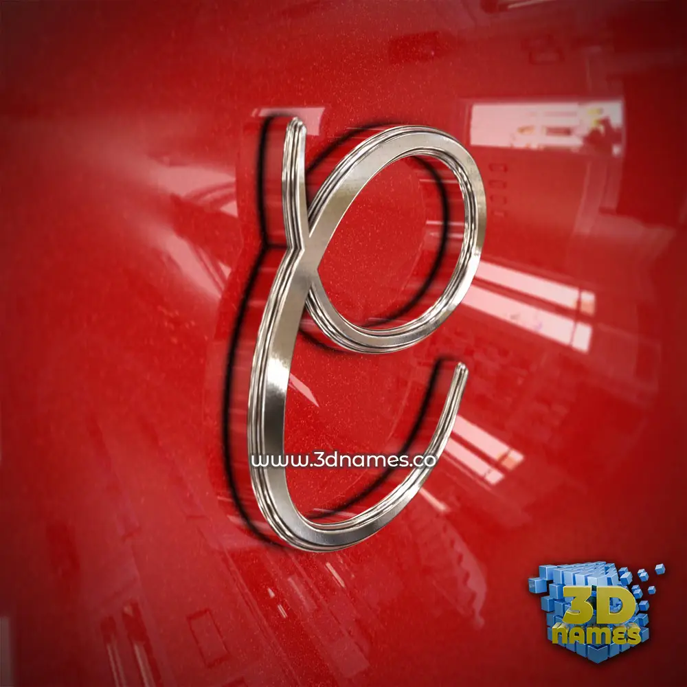 c in Car Paint style - 3D name wallpaper