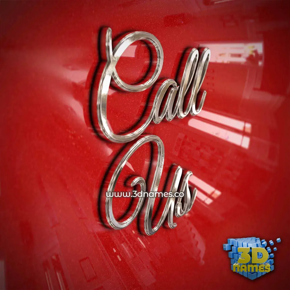 call us in Car Paint style - 3D name wallpaper