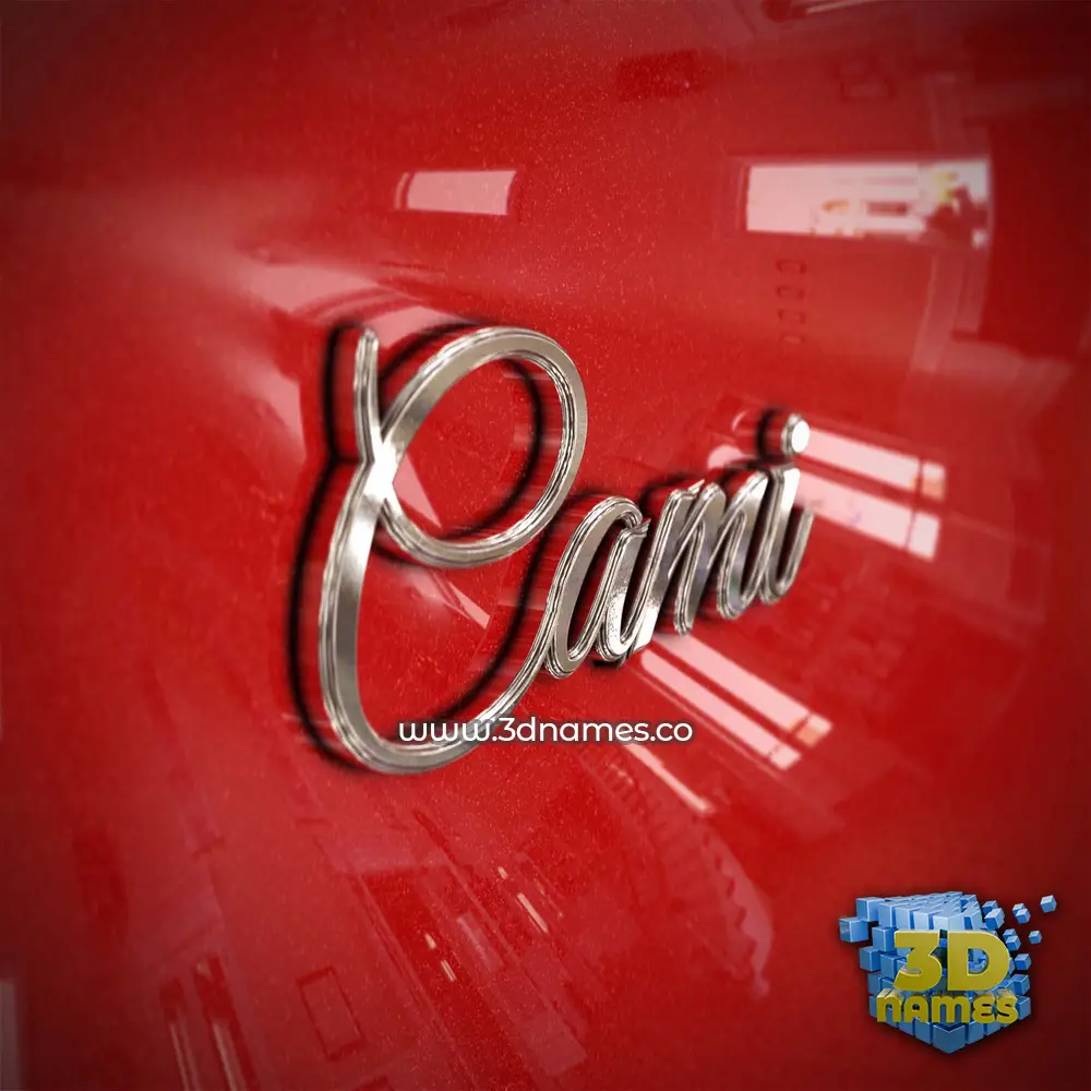 cami in Car Paint style - 3D name wallpaper
