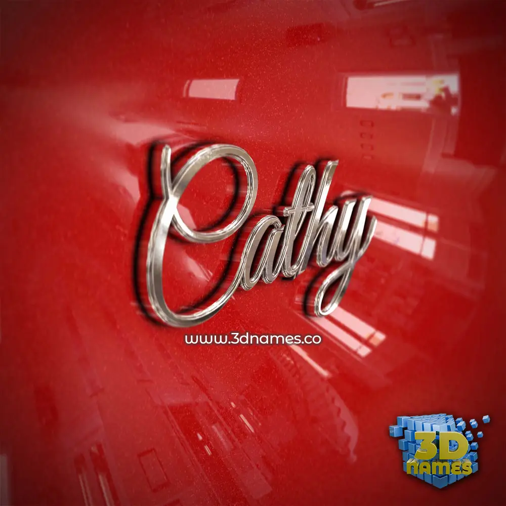 cathy in Car Paint style - 3D name wallpaper