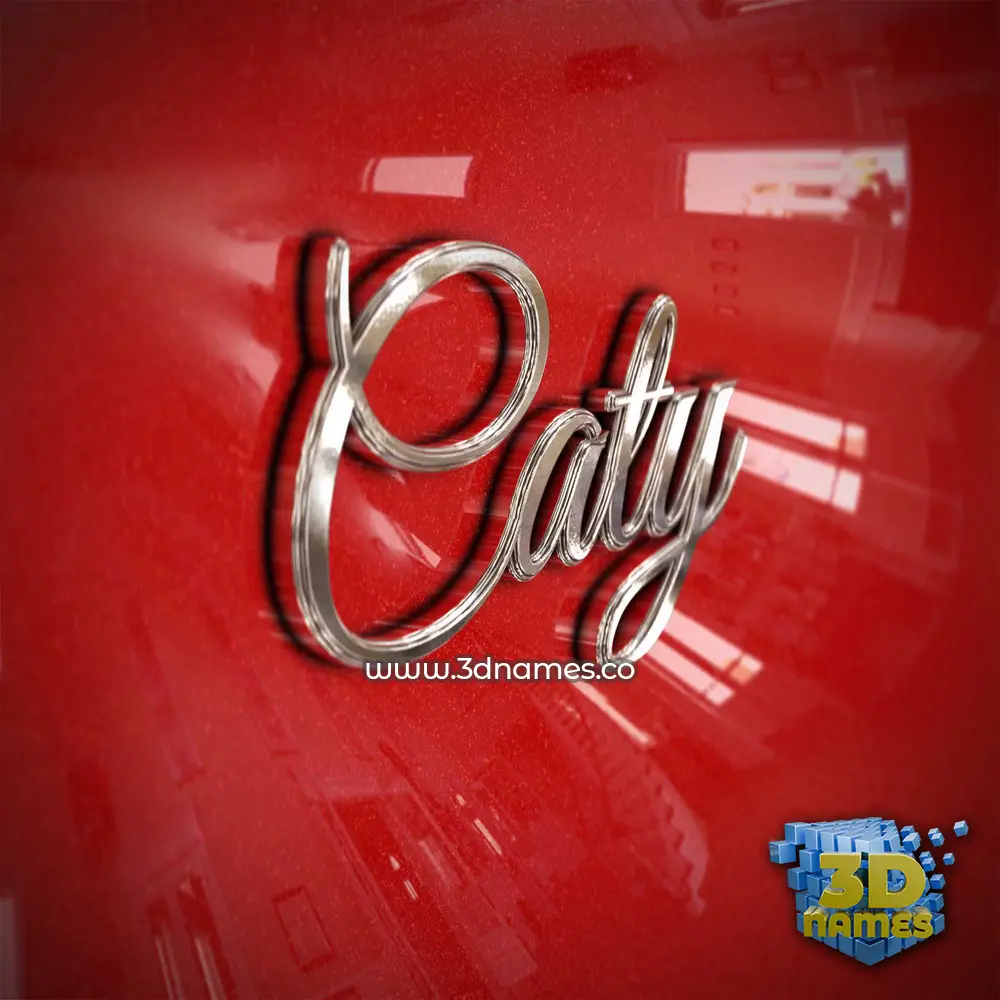 caty in Car Paint style - 3D name wallpaper