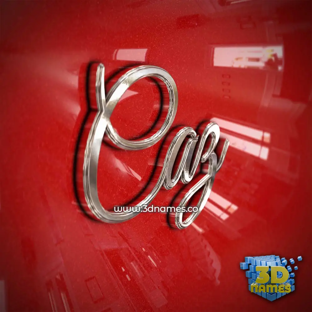 caz in Car Paint style - 3D name wallpaper