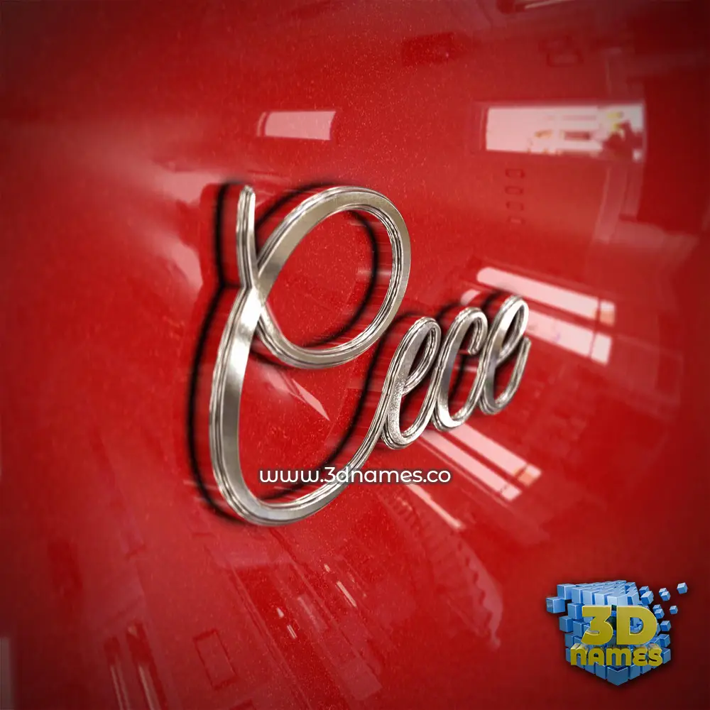 cece in Car Paint style - 3D name wallpaper