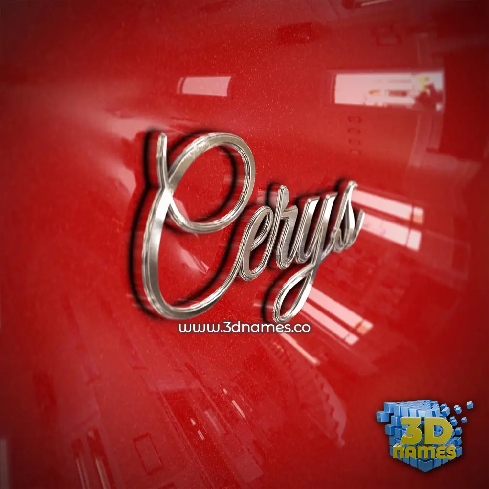 cerys in Car Paint style - 3D name wallpaper