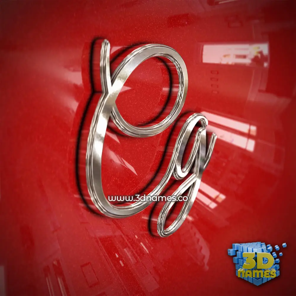 cg in Car Paint style - 3D name wallpaper
