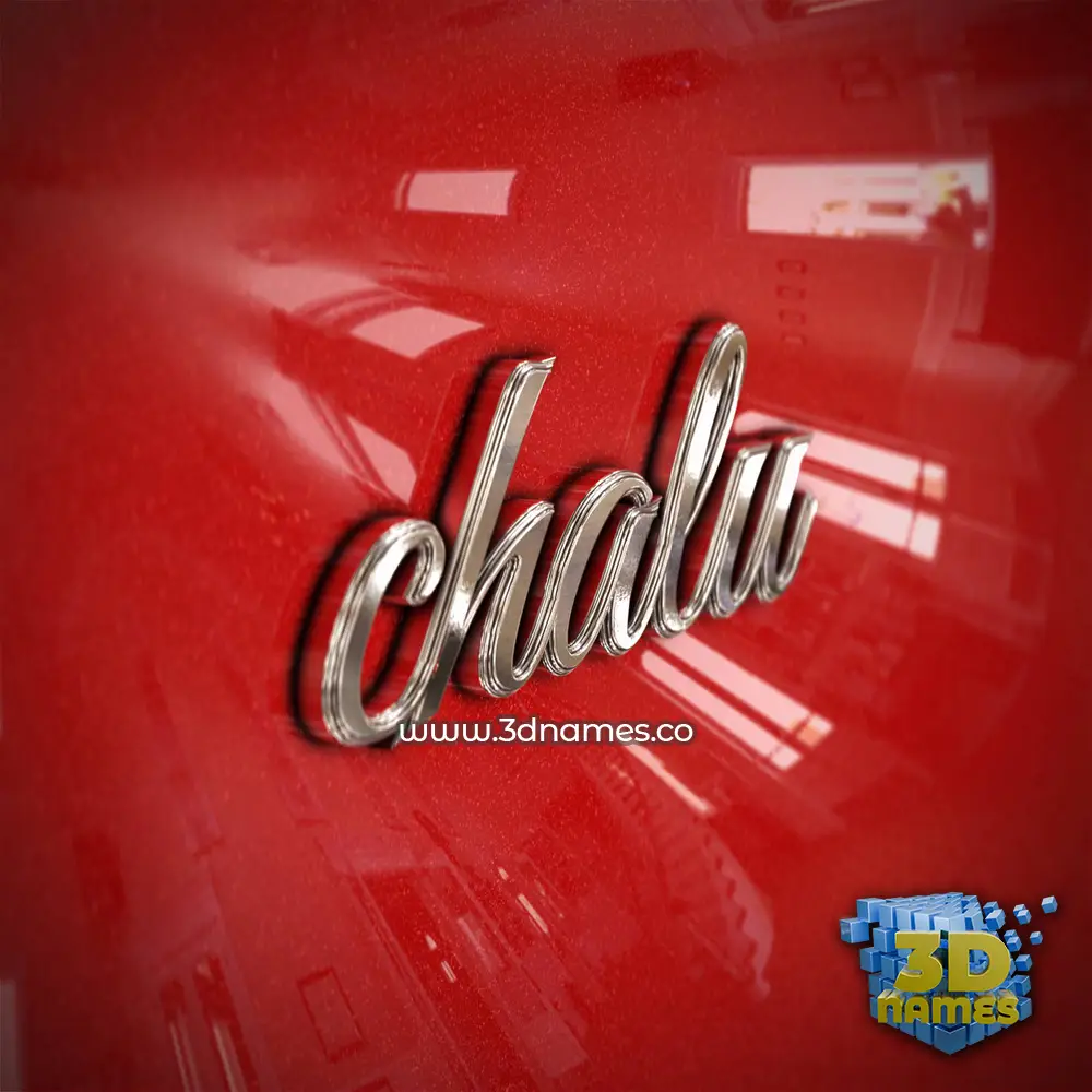 chalu in Car Paint style - 3D name wallpaper